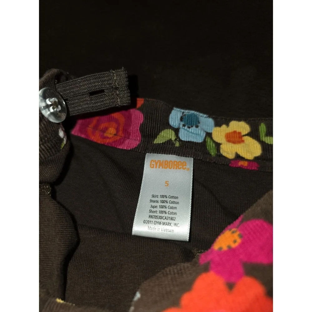 Gymboree woodland friends pumpkin pals deer top 5t floral skort size 5 outfit